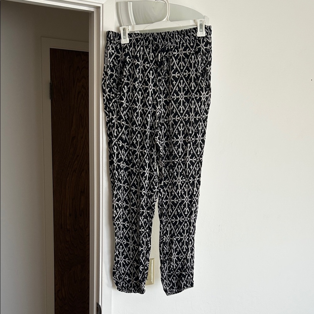 Black and White Patterned Pants ROXY